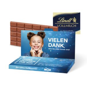 Grußkarte mit Schokoladentafel von Lindt, 100 g, EXPRESS