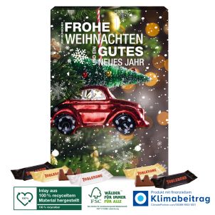 Adventskalender mit TOBLERONE, Inlay aus 100% recyceltem Material