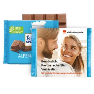 Ritter SPORT mit Werbebanderole, 100 g