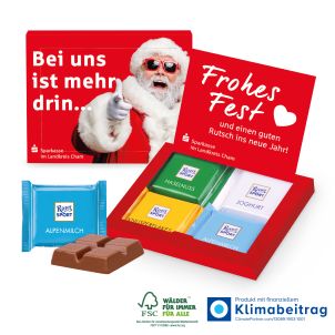 Mini-Grußkarte mit Ritter SPORT Schokolade