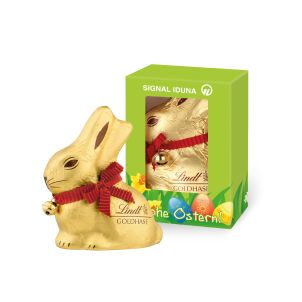 Werbekartonage „Lindt Goldhase“ 100 g